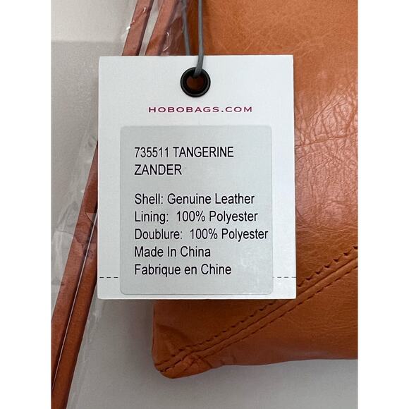 HOBO The Original Zander Tangerine, Leather Shoulder Bag NWT - Picture 12 of 12
